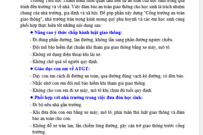 TUYÊN TRUYỀN AN TOÀN GIAO THÔNG CỔNG TRƯỜNG