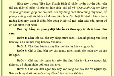HƯỚNG DẪN RỬA TAY BẰNG XÀ PHÒNG DIỆT KHUẨN