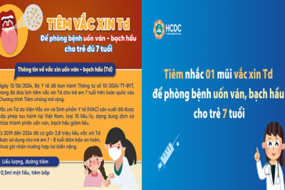 BÀI TUYÊN TRUYỀN TIÊM BỔ SUNG VẮC XIN BẠCH HẦU- UỐN VÁN GIẢM LIỀU CHO TRẺ 7 TUỔI TRÊN ĐỊA BÀN