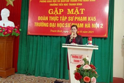 ĐOÀN THỰC TẬP SINH K45  TRƯỜNG ĐẠI HỌC SƯ PHẠM HÀ NỘI 2 TẠI TH THANH BÌNH