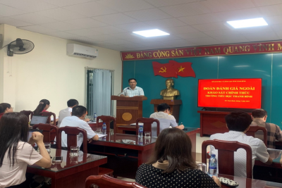 ĐÓN ĐOÀN ĐÁNH GIÁ NGOÀI KHẢO SÁT CHÍNH THỨC CÔNG TÁC KIỂM ĐỊNH CHẤT LƯỢNG VÀ TRƯỜNG CHUẨN QUỐC GIA