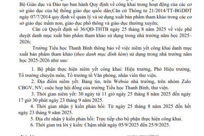 DANH MỤC XUẤT BẢN PHẨM THAM KHẢO SỬ DỤNG TRONG NHÀ TRƯỜNG NĂM HỌC 2025-2026